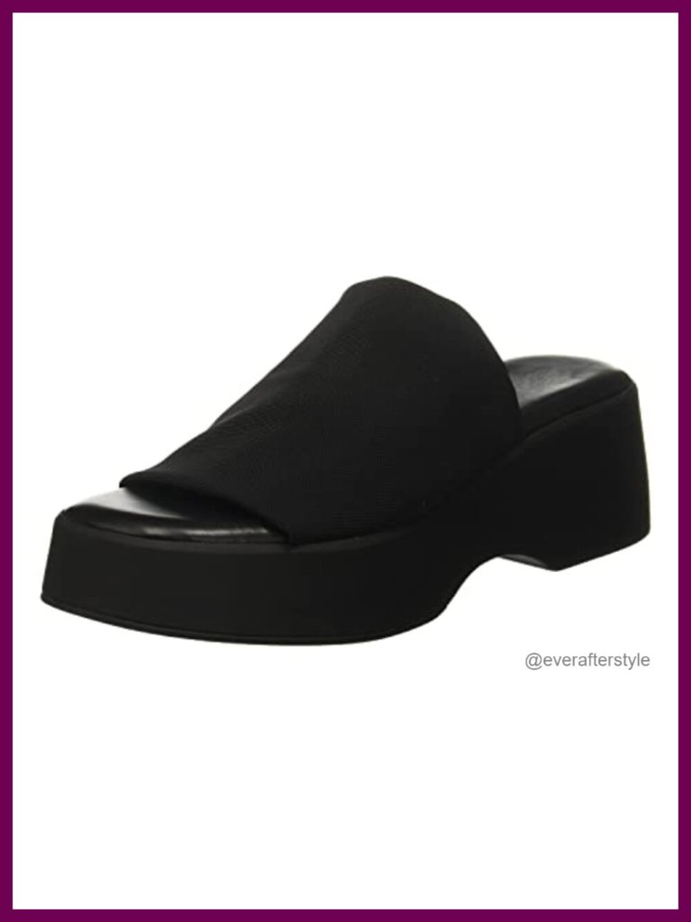 Women's Platform Wedge Slide Sandals Open Toe Slip On EVA Elastic Band